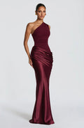 One Shoulder Satin Mermaid Dress