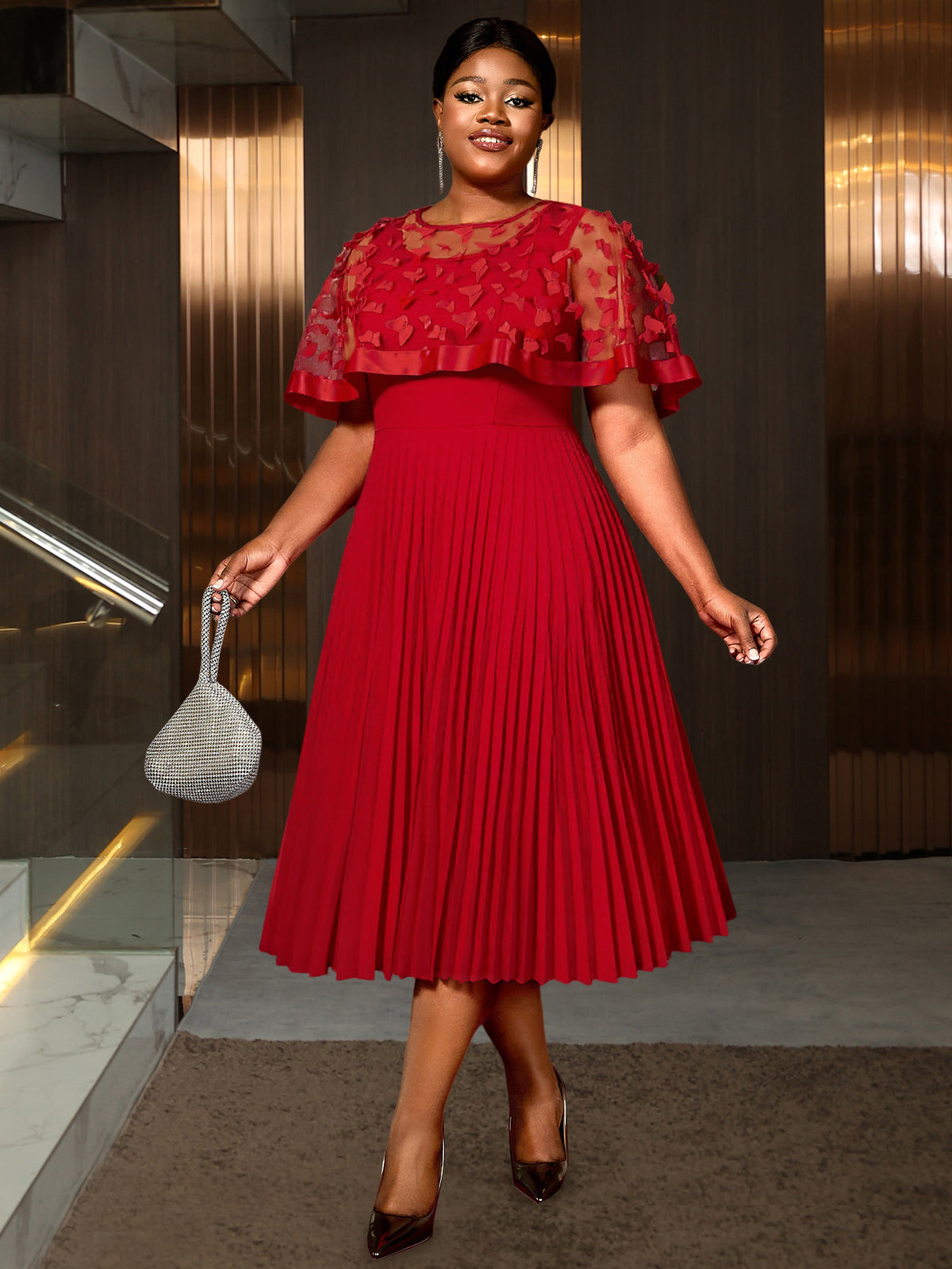 Plus Size Mesh Bow Wedding Dress with Shawl