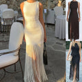 Knitted Tassel Sleeveless Dress