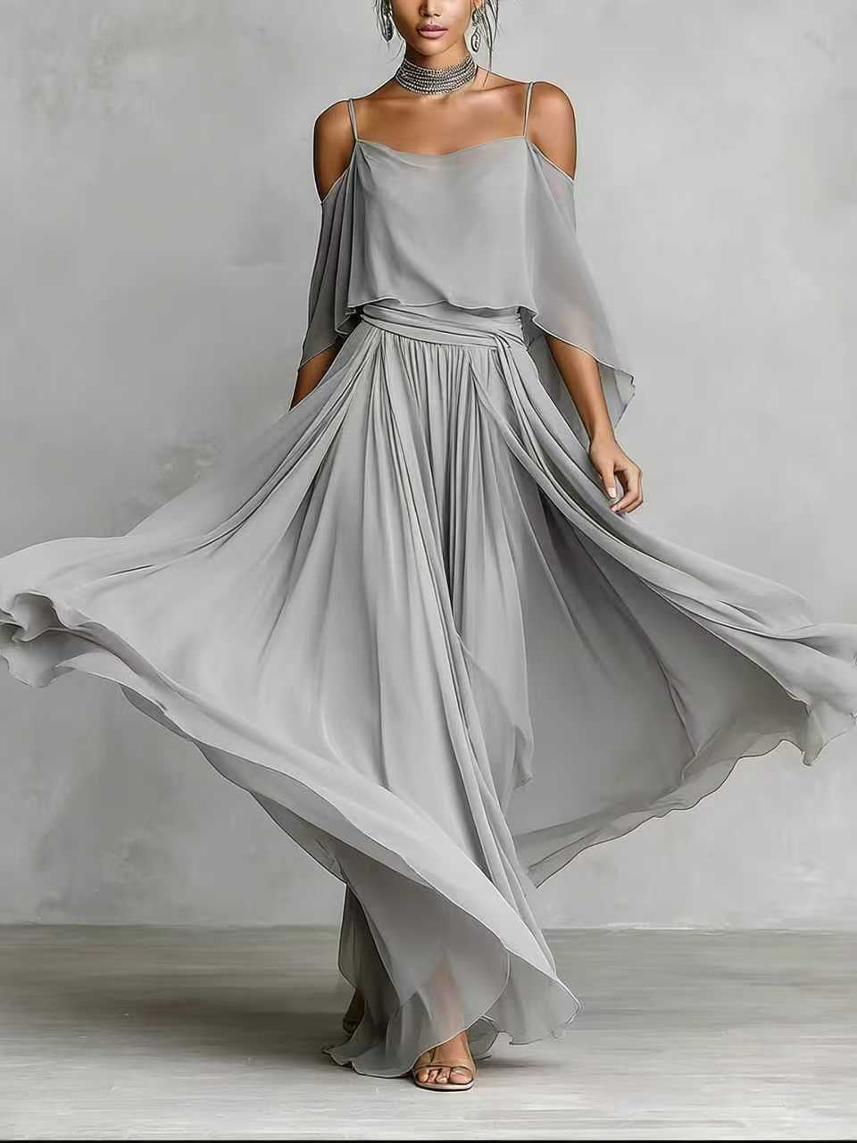Sleeveless Hollow-Out Neckline Loose Dress
