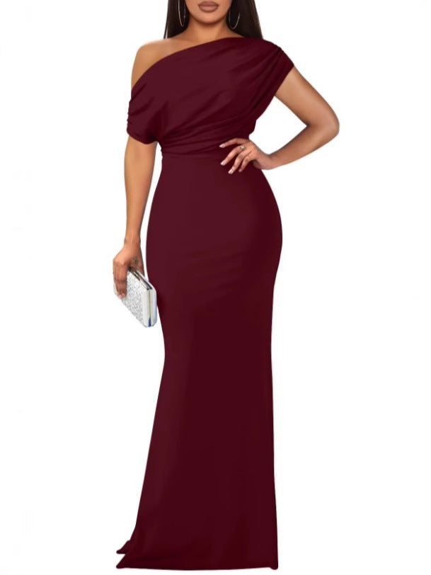 Elegant Sleeveless Off-Shoulder Formal Party Dress
