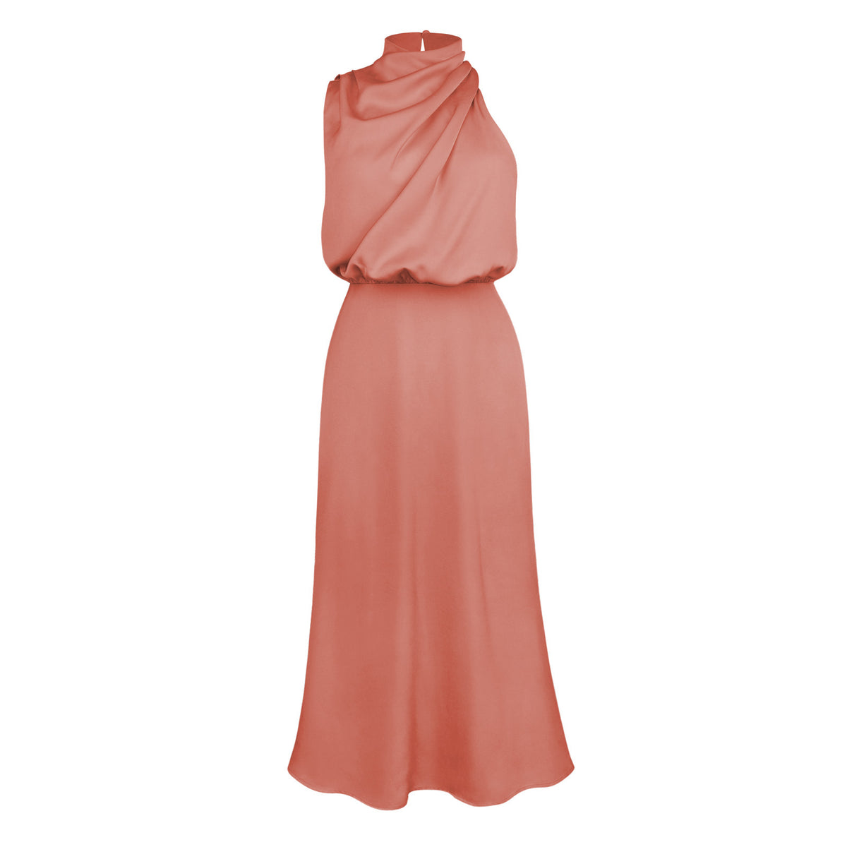 Sleeveless Satin Evening Dress
