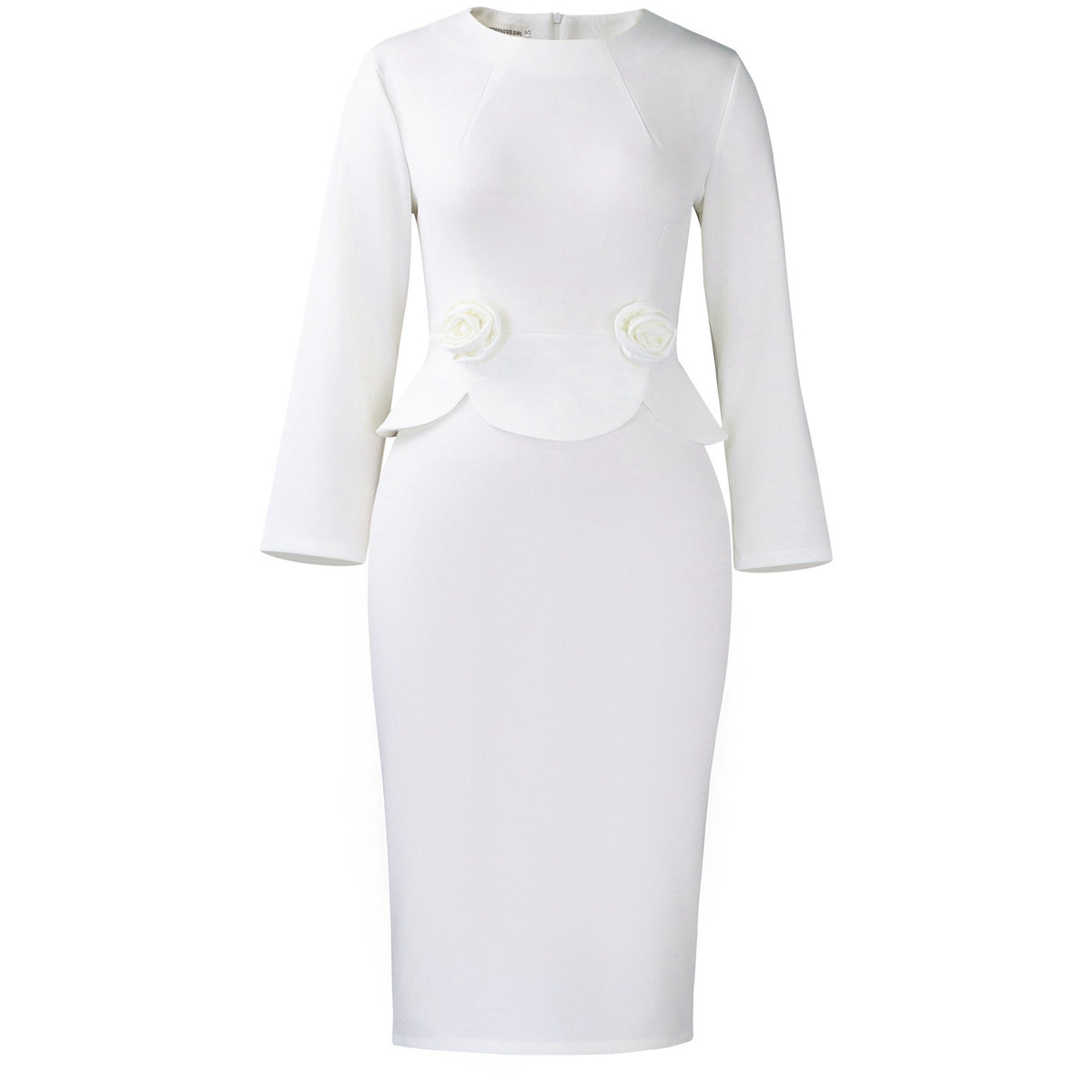 Solid Color Stereo Flower Dress