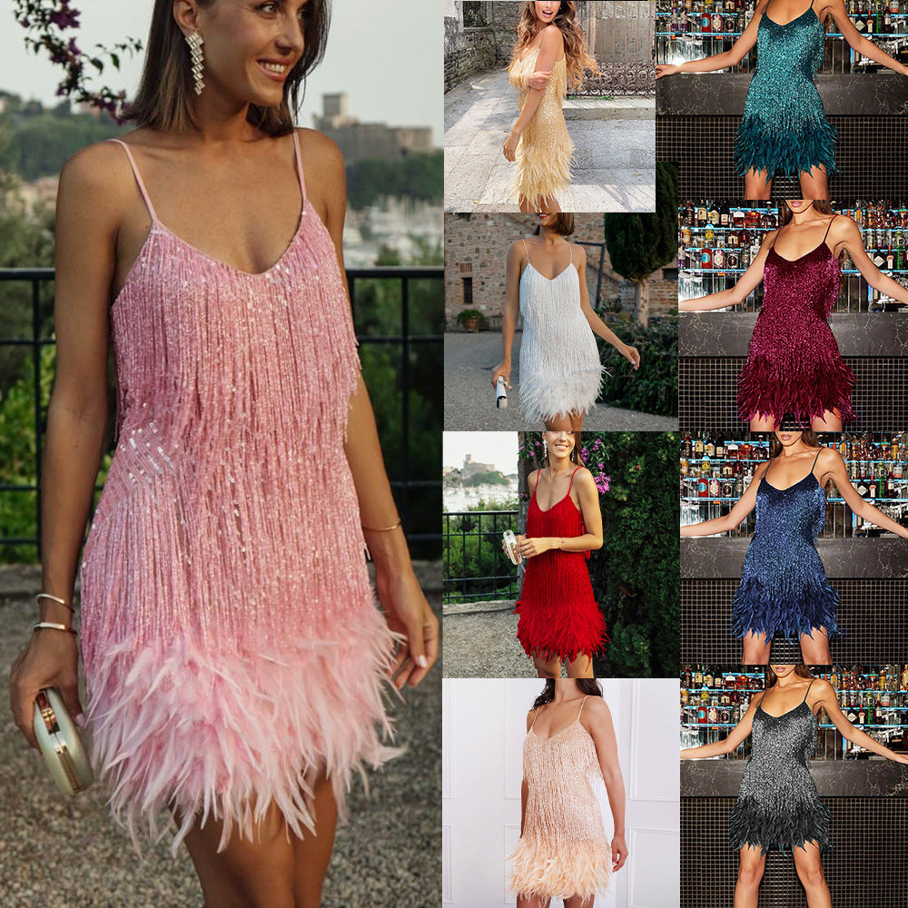 Feather Dinner Dress
