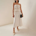 Pleated Tube Top Dress