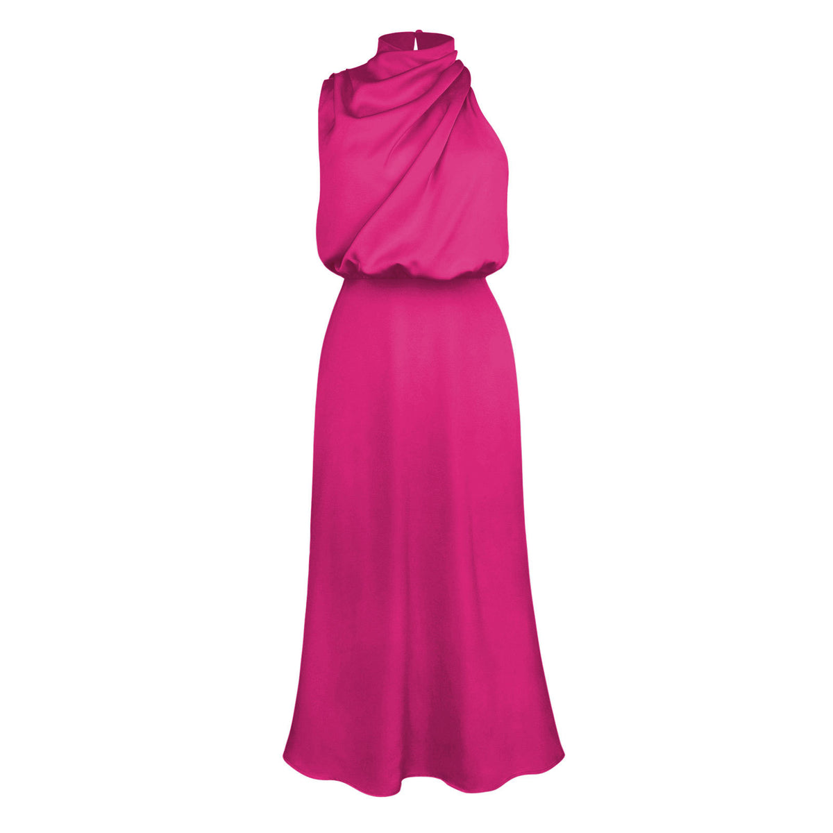 Sleeveless Satin Evening Dress