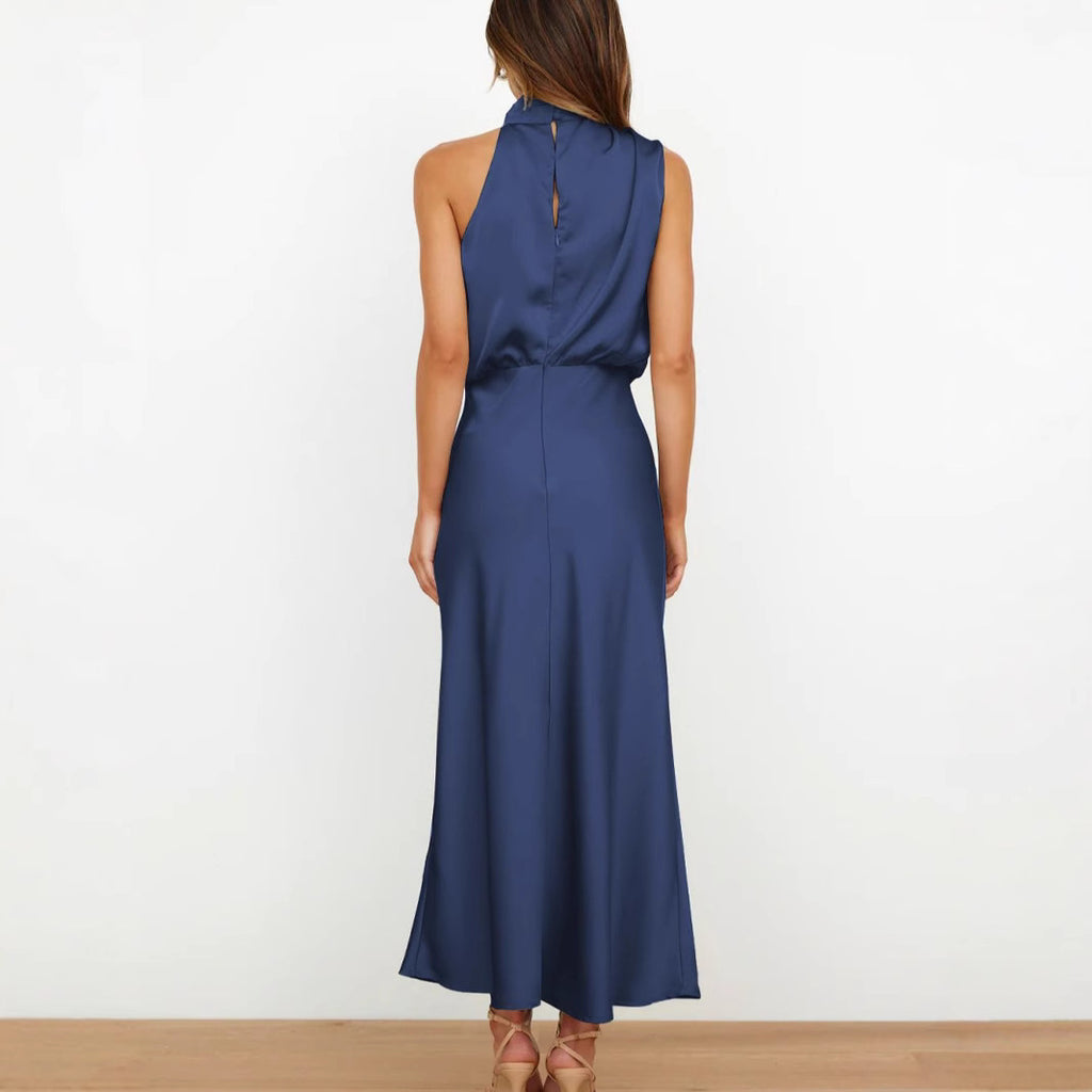 Sleeveless Satin Evening Dress
