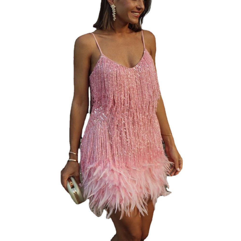 Feather Dinner Dress