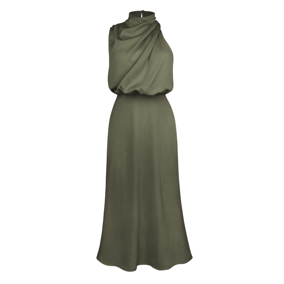 Sleeveless Satin Evening Dress