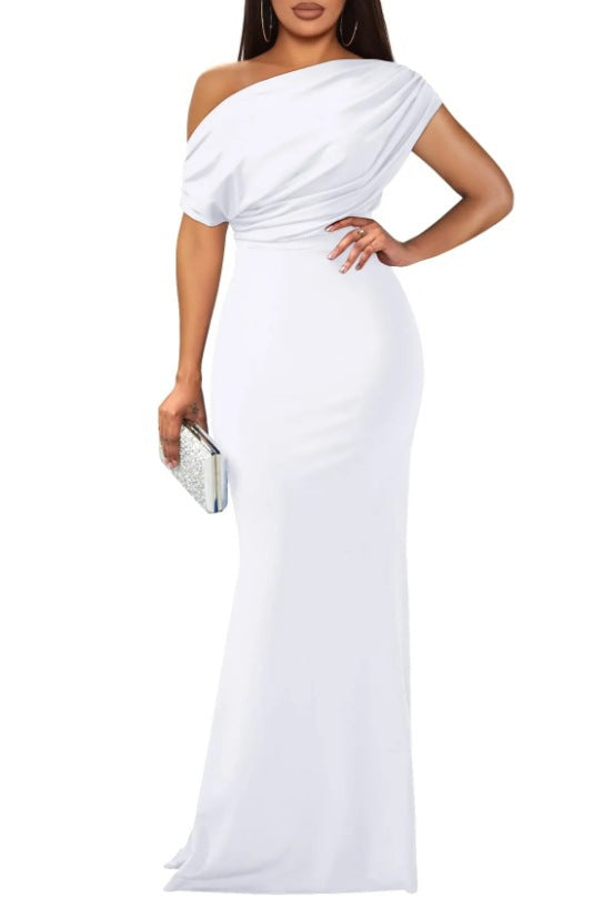 Elegant Sleeveless Off-Shoulder Formal Party Dress
