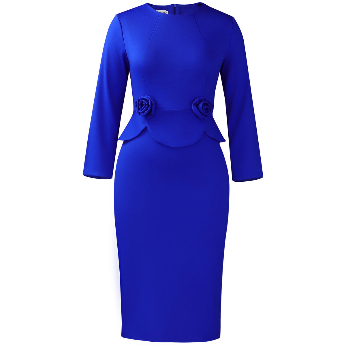 Solid Color Stereo Flower Dress