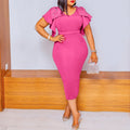 fashion beaded ruffled dress