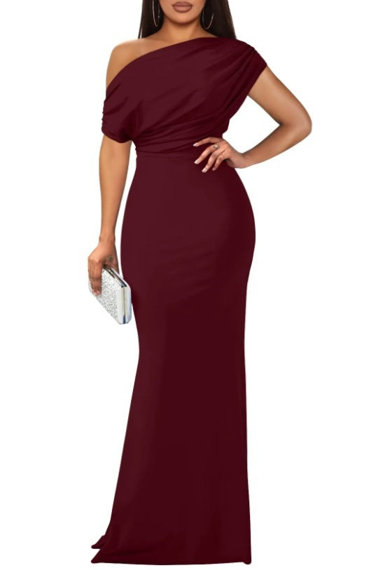 Elegant Sleeveless Off-Shoulder Formal Party Dress