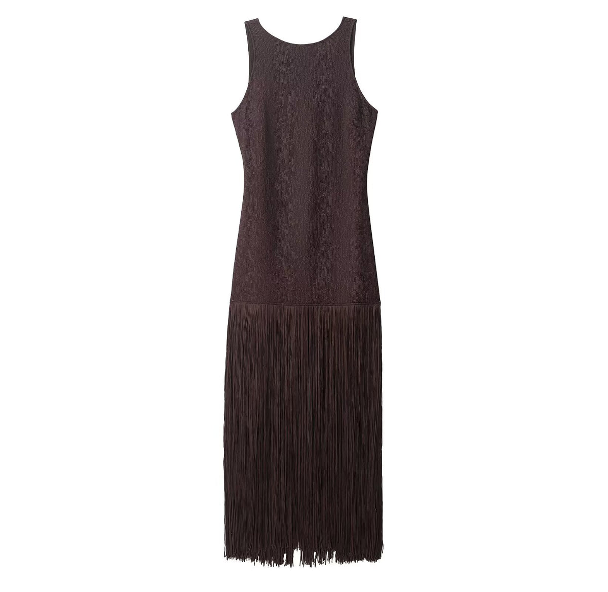 Knitted Tassel Sleeveless Dress